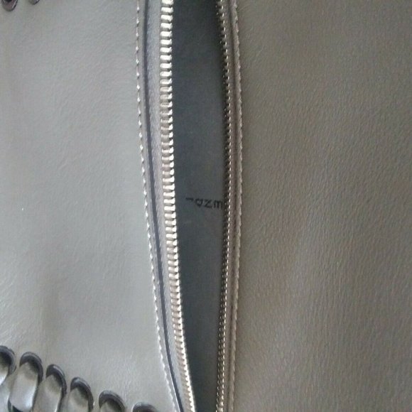 New With Tag Fendi Grey Calfskin Leather Backpack